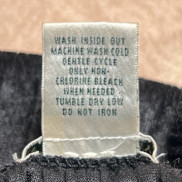 Vintage 90s Laura Ashley Black Velour Maxi Skirt Elastic Waist Whimsigoth Goth - Picture 5 of 6